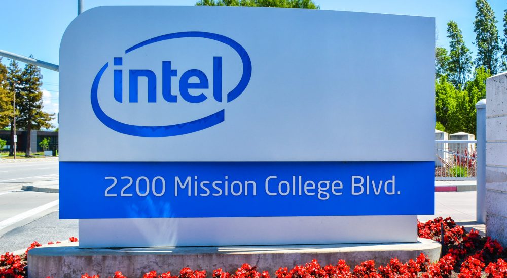 Santa Clara, CA, USA - Apr. 23, 2016: Intel Corp. Headquarters. Intel is an American multinational technology company that is one of the world's largest and highest valued semiconductor chip makers.
