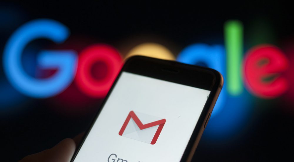 The Gmail email application is seen on a portable device in this photo illustration on December 6, 2017. (Photo by Jaap Arriens/NurPhoto via Getty Images)