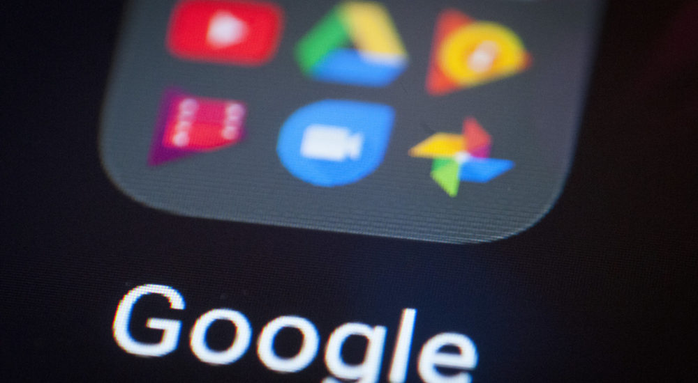 A collection of Google apps is seen on an Android portable device on February 5, 2018. (Photo by Jaap Arriens / Sipa USA)