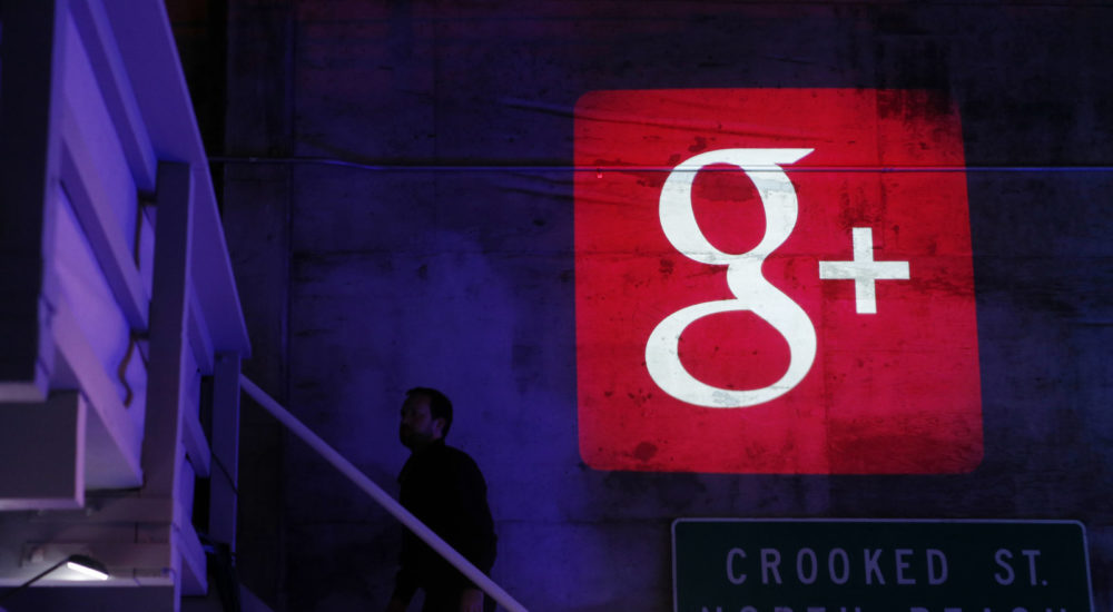 The Google Plus logo is projected on to the wall during a Google event in San Francisco, California, October 29, 2013. REUTERS/Beck Diefenbach (UNITED STATES - Tags: BUSINESS SCIENCE TECHNOLOGY)
