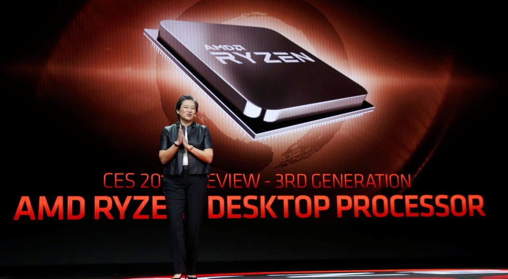 Lisa Su, president and CEO of AMD, talks about AMD's 3rd generation Ryzen desktop processor during a keynote address at the 2019 CES in Las Vegas, Nevada, U.S., January 9, 2019. REUTERS/Steve Marcus