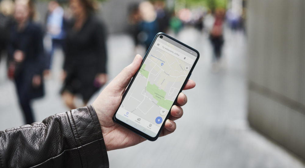 LONDON, UNITED KINGDOM - JUNE 4: Detail of a man holding up an Honor 20 Pro smartphone with the Google Maps app visible on screen, on June 4, 2019. (Photo by Olly Curtis/Future via Getty Images)